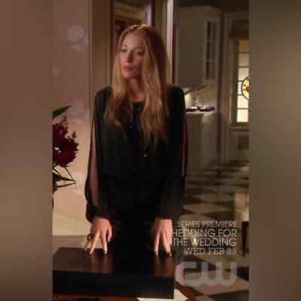 ASO serena van der Woodsen haute hippie black dress sz S